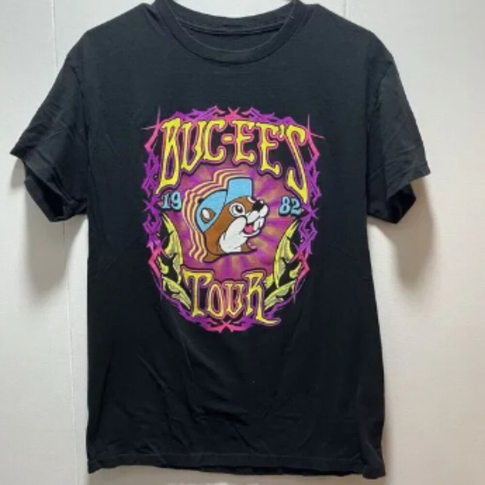 Buc-ees Tour‎ 1982-2021 Double Sided Graphic Black T Shirt Size Medium
